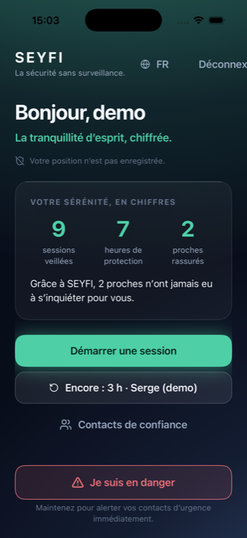 SEYFI shown in French